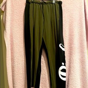 PINK Victoria's Secret Olive and Black Sweatpants